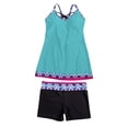 thumbnail image 4 of Traje de baño de dos piezas con tiras en la espalda y estampado conservador para mujer Traje de baño Fridja  nalpqowj56270, 4 of 4