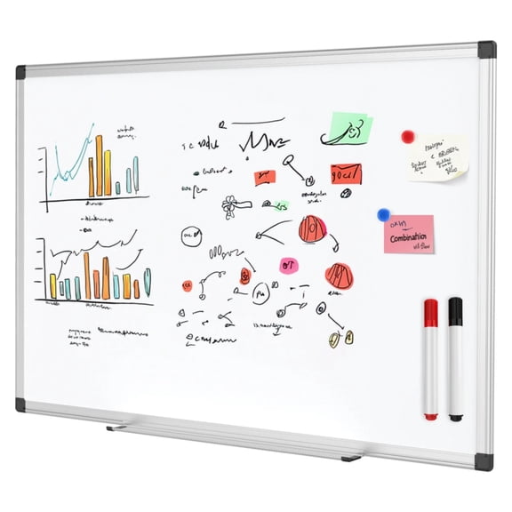 36 X 24 inches Magnetic Dry Erase Board with Aluminum Frame, Whiteboard for Home School