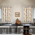 thumbnail image 2 of Mushroom (39) Kitchen Curtains - Vintage Tier Curtains for Bathroom Living RV Rod Pocket Window Drapes 36 Inch 2 Panels Set 27.5"x39" Window Treatment Tiers, 2 of 4
