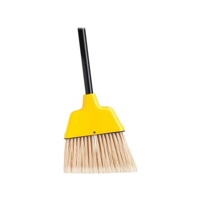 Genuine Joe Solutions Angle Broom, Yellow, 47 Inch Steel Handle