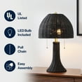 thumbnail image 4 of JONATHAN Y Joanie 22" Bohemian Rustic Iron LED Table Lamp, Black/Brass Gold, JYL4040D, 4 of 7