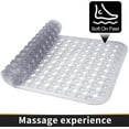 thumbnail image 3 of Bathtub Mat Non Slip, Bath Mats for Tub, Shower Mat with Drain Holes Suction Cups, Machine Washable, BPA, Latex, Phthalate Free, 34.5 x 15.5 Inches, Clear Gray, 3 of 5