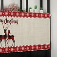 thumbnail image 6 of Red Plaid Elk Deer Reindeer Christmas Kitchen Curtain Valance, Window Curtain Valance Rod Pocket, 1 Panel Valances Window Treatment for Living Room Bedroom Bathroom Cafe Xmas Decor (54x18 Snowflake), 6 of 6