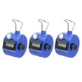 thumbnail image 1 of Uxcell Clicker Counter Hand Tally Counter Mechanical 4-Digit Number Click Pitch Counter Blue 3Pack, 1 of 5