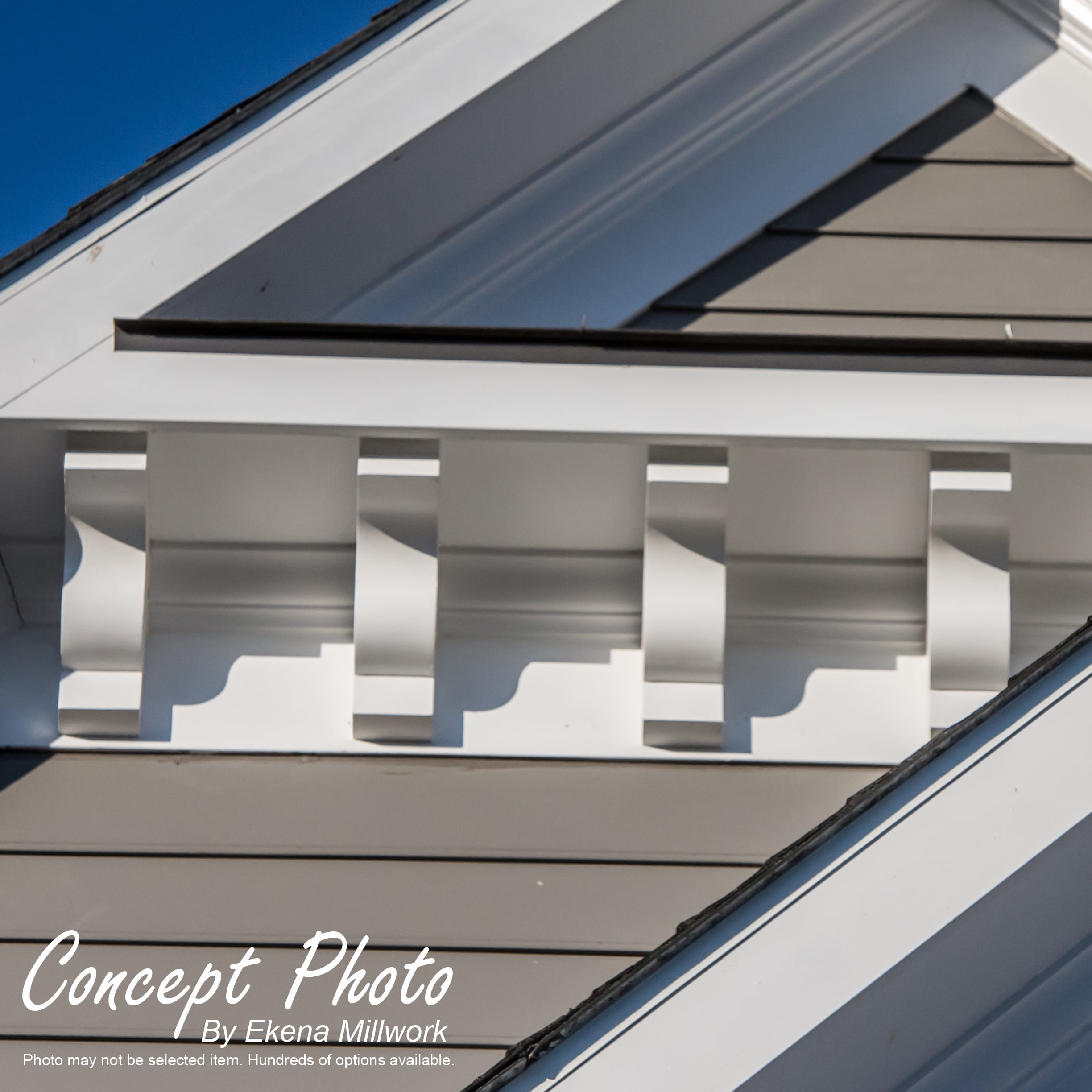 5"W x 10"D x 20"H Standard Scroll Architectural Grade PVC Corbel
