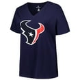 thumbnail image 2 of Women's Fanatics Stefon Diggs Navy Houston Texans Plus Size Player Name & Number V-Neck T-Shirt, 2 of 3