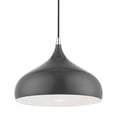 thumbnail image 4 of 41172-96 Livex Lighting Amador - 1 Light Pendant In Transitional Style-15 Inches Tall and 11.75 Inches Wide-Shiny Dark Gray/Polished Chrome Finish, 4 of 8