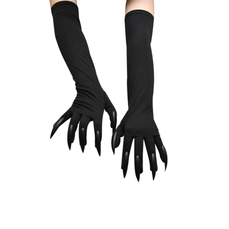 Costume D'halloween Gants De Patte Ongles Longs Gants De Fête Noirs Griffes  De Chat Accessoire D'halloween Gant De Griffes De Loup Costume De Cosplay  (1 Paires) | Walmart Canada