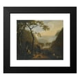 thumbnail image 2 of Barend Appelman 14x12 Black Modern Framed Museum Art Print Titled - A Landscape with Hunters Near a Waterfall, 2 of 5