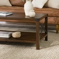 Desert Fields Magnolia Metal X Coffee Table, Dark Walnut