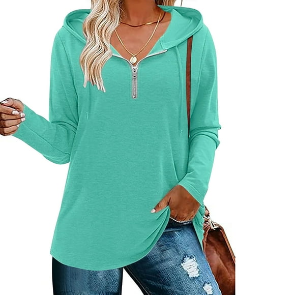 ZMFXJPE Cute Hoodie Oversized Hooded Sweatshirt for Women Hoodies for Women Pullover Womens Sweat Shirt Spring Sweatshirts Hoodie Sweatshirt for Women, Green, S