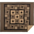 thumbnail image 2 of Primitive Quilt Black Check Appliqued Stars Bedroom Decor TCC Brands, 2 of 2