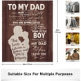 thumbnail image 2 of LHSHID Dad Gifts Gifts for Dad from Son Blankets Birthday Gifts for Dad Dad Birthday Gift from Son Presents for Dad Best Dad Ever Gifts to My Dad Gifts from Son Throw Blankets 40"x50", 2 of 9