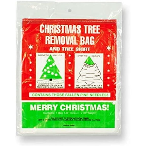 Christmas Tree Removal Bag - Disposable Tree Bag fits up to 7 Ft Tree