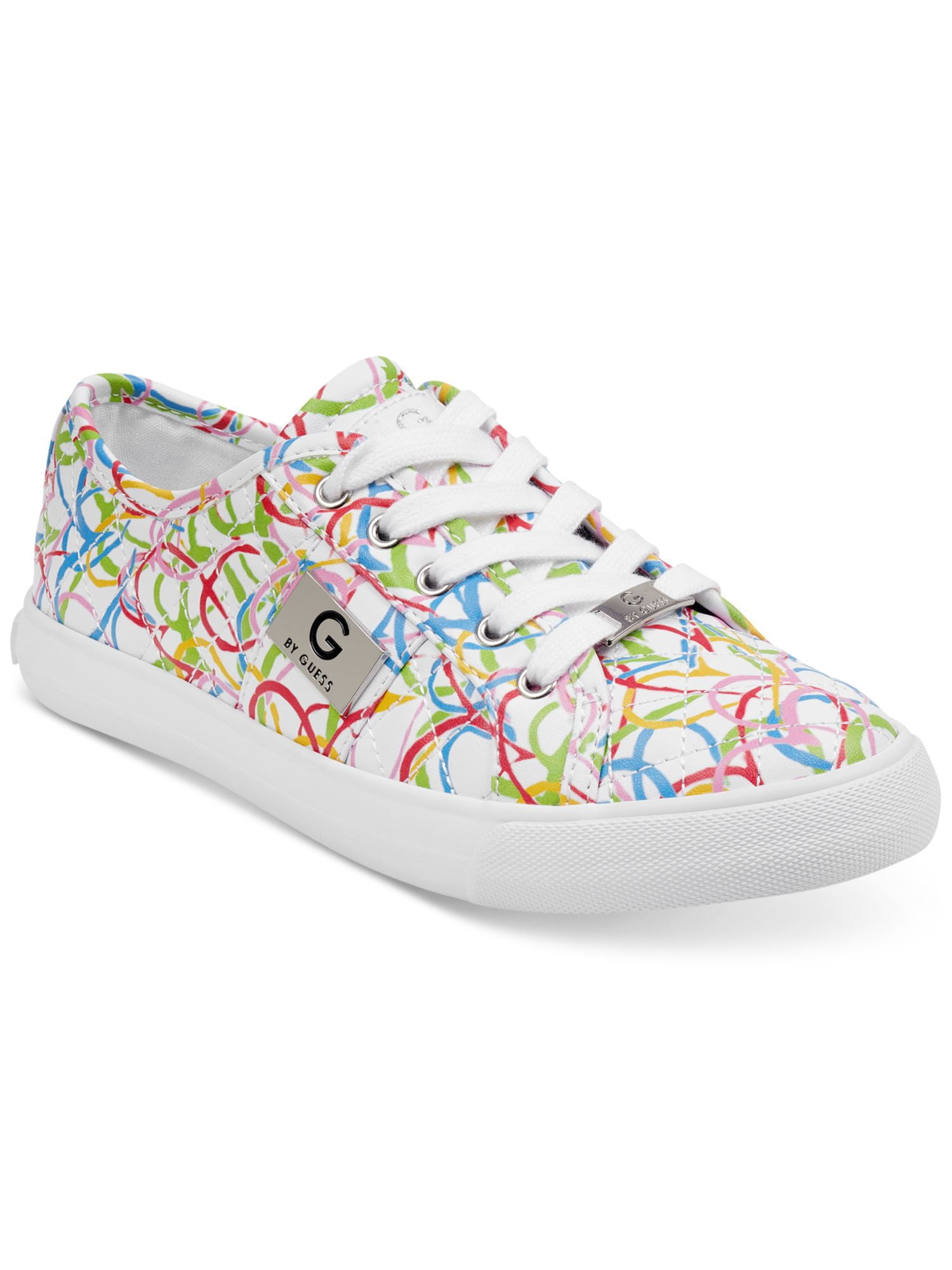 GUESS Women's Carrli Sneaker - Colorful Fashion Trainers With Faux Suede Detail