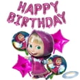 thumbnail image 3 of Juego de globos de Disney Masha y el oso, suministros de decoración para fiestas de cumpleaños de niños, decoración para duchas de bebé, globos, juguete de regalo de dibujos animados para niños, 3 of 4