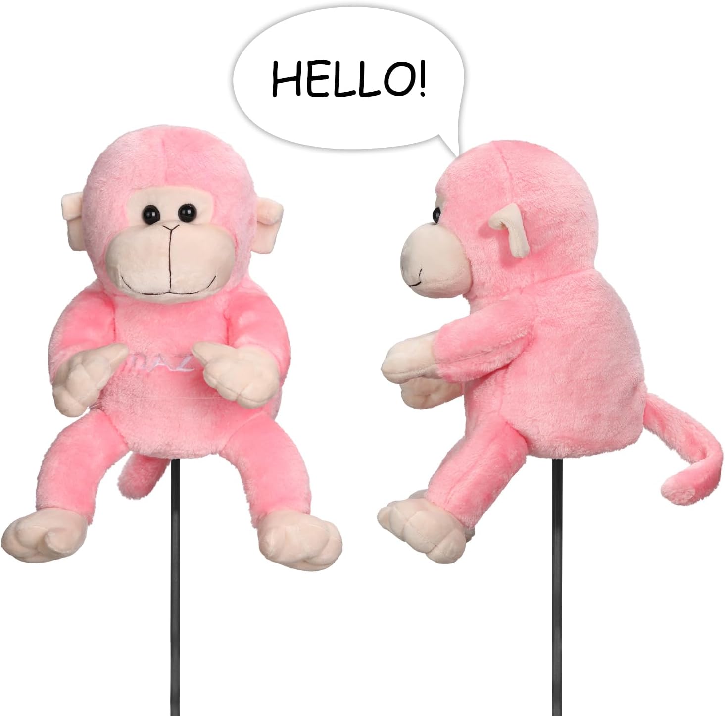 Mazel Golf Club Head Cover Pink Monkey Plush for 460CC Driver