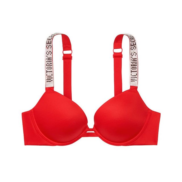Victoria's Secret Logo Pechos Grandes Cómodas Correas De Hombro Sin Costuras Reunidos Diamantes De Imitación Ropa Interior Secreta De Victoria Gao Jiahui unisex