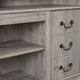 thumbnail image 4 of 60"W TV Media Stand Farmhouse Rustic Entertainment Console for 65" TV with Storage Space, Gray, 4 of 7