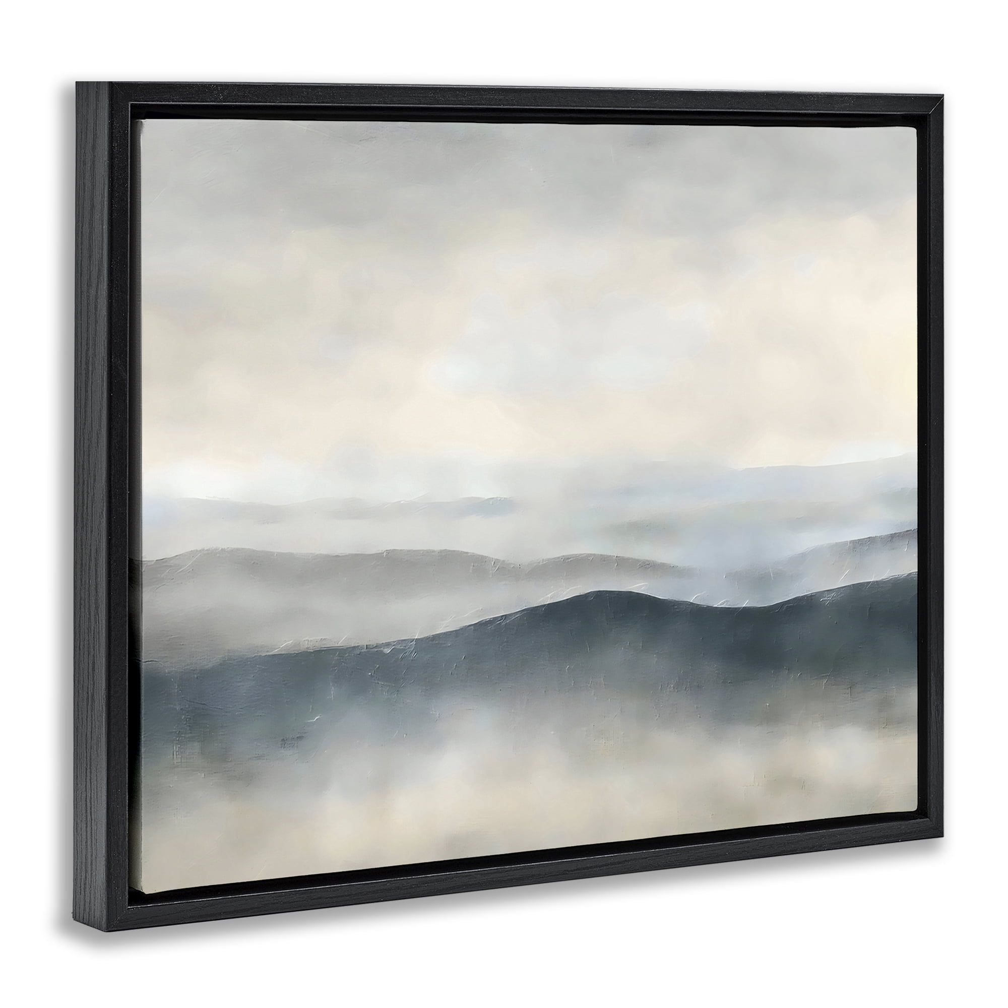 Stupell Industries Muted Horizon Serenity Black Framed Floater Canvas Wall Art, design by Riley B