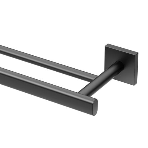 Elevate 24-Inch Double Towel Bar Matte Black - Walmart.com