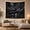 Moose Lake, variant on Mountain Lake Monochromatic with Nocturnal Wilderness Lined, Mystical Fantasy for Space Lovers, Wall Decor, Housewarming Gift, Tapestry Wall Hanging for Dorm and Living Room
