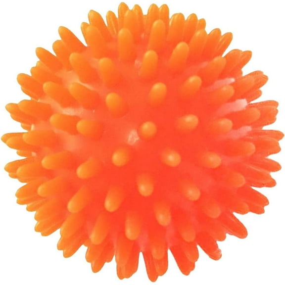 Spiky Massage Balls Spiked Massager Rollers Yoga Pilates Massager Multifunctional Plantar Balls Foot Massage Ball for Back Neck Shoulder 8cm, Light Orange
