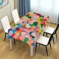 thumbnail image 4 of Yayeee Tablecloths 54" x 72" Rectangle Wrinkle Resistant Party Table Cover, Pink Colorful Circles, 4 of 8