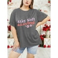 thumbnail image 3 of XCHQRTI Cute Love Women Plus Tshirt Graphic Short Sleeve Shirt Valentine's Day Tees, 3 of 7
