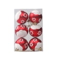 thumbnail image 2 of Christmas Tree Ornaments, 6Pcs Christmas Ball Decoration Set 2.36" Red Green and White Christmas Ball Shatterproof Hanging Tree Ornament Set, 2 of 3