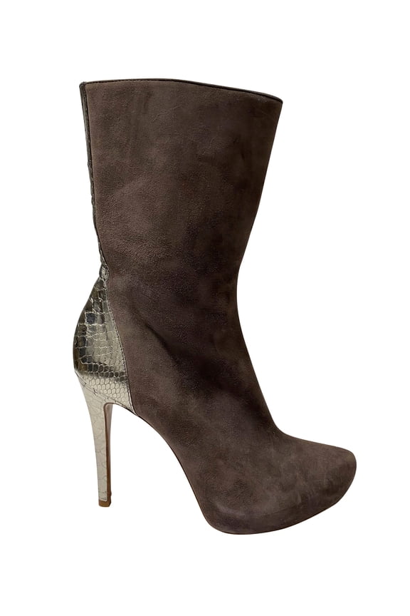 Pre-Owned Alexandre Birman Sock Boots in Brown Suede