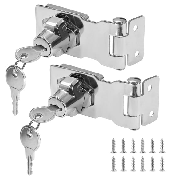 Kyuionty Metal Safety Hasp Latches with 2 Pieces