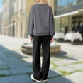 thumbnail image 6 of Bloomae Womens 2 Piece Outfits Lounge Sets Raglan Long Sleeve Crewneck Pullover Sweatshirt Drawstring Joggers Sweatpants Fashion Sweatsuit Sweat Set Trendy Spring Travel Outfits Multicolor XL, 6 of 6