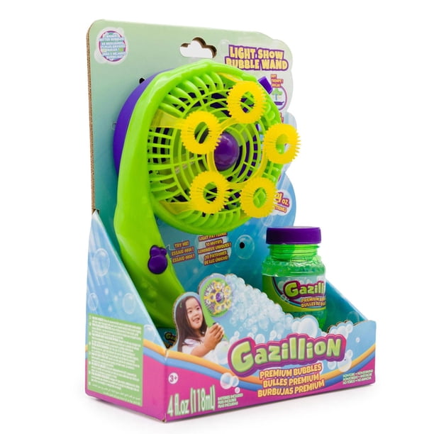 Gazillion Bubbles Light Show Bubble Wand – Light-Up Bubble Maker