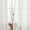 thumbnail image 6 of ZOPZO Sheer Curtains - Voile Curtains Rod Pocket, Gold, 52W x 84L Inch, Voile Sheer Drapes, 2 Panels for Living Room, 6 of 9