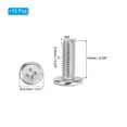 thumbnail image 2 of Uxcell Round Head Phillips Screws, 15 Pack M5-0.8 x 14mm 304 Stainless Steel 18-8 Full Thread, 2 of 7