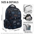 thumbnail image 7 of Yspwyqan School Backpack for Kids Boys, 17" Multi-Pocket Backpack Fits 15.6 Laptop, Line Art Cars Lightweight Bookbag for Elementary Middle Back to School Gifts, 7 of 7