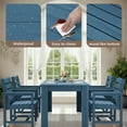 thumbnail image 4 of SERWALL 5-Piece Patio Dining Set, 59" Outdoor Dining Table and 4 Chairs with Umbrella Hole for Garden, Deck, Poolside, Blue, 4 of 9