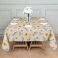 thumbnail image 3 of Pioneer Flower Floral Print Pattern Square Tablecloth, Waterproof Wipeable Spillproof Washable Table Cover for Home Kitchen Party and Daily Decor 52"x52", 3 of 6
