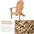 thumbnail image 5 of Costway Outdoor Adirondack  Chair Accent Chair Solid Wood sturdy Patio Garden Furniture Natural, 5 of 9