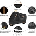 thumbnail image 2 of Funda impermeable para motocicleta, negra, 200 x 90 x 100 cm, 2 of 4