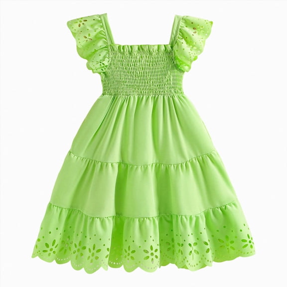 Gubotare Girl Toddler Dresses Girls Princess Costume Toddler Kids Theme Birthday Dress 3T 4T (Light Green,3-4 Years)