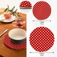 thumbnail image 3 of GZHJMY Circular Spot Trivets Pot Holders Set of 2, Hot Pads 7.09"+9.45",Table Mats,Placemats Set for Cooking and Baking, Cotton Braided Hot Pads, 3 of 7