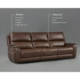 thumbnail image 3 of 113.5''W Double Width Geniue Leather Triple Power Recliner Sofa with Zero Gravity and USB & Type-C Charging, 3 of 5