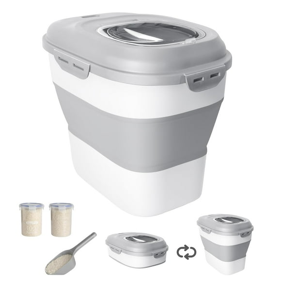 Recipiente de almacenamiento de alimentos DDMOMMY Rice de 20 a 50 libras con rueda