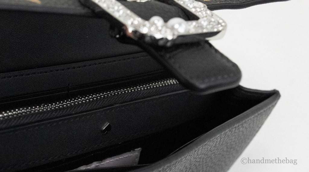 Kate Spade Kate Spade X Disney Black Leather Minnie Mouse Wallet Crossbody Women's Bag