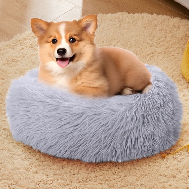 Xihbxyly Cama de Peluche para Mascotas, Acogedora Alfombra Redonda para Perros, Palo Interactivo para Jugar, Gran Retención de Calor, Ideal para Usar Como Sofá Cama, Regalo para Amantes de Las Mascot