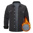 thumbnail image 4 of RYDCOT Men's Corduroy Jacket Flannel Fleece Lined Winter Coat Warm Trucker Work Casual Cargo Jackets with Flap Pockets Dark Gray, 4 of 7