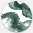 thumbnail image 1 of Designart 'Gouache Green on Gray I' Geometric Metal Circle Wall Art, 1 of 3