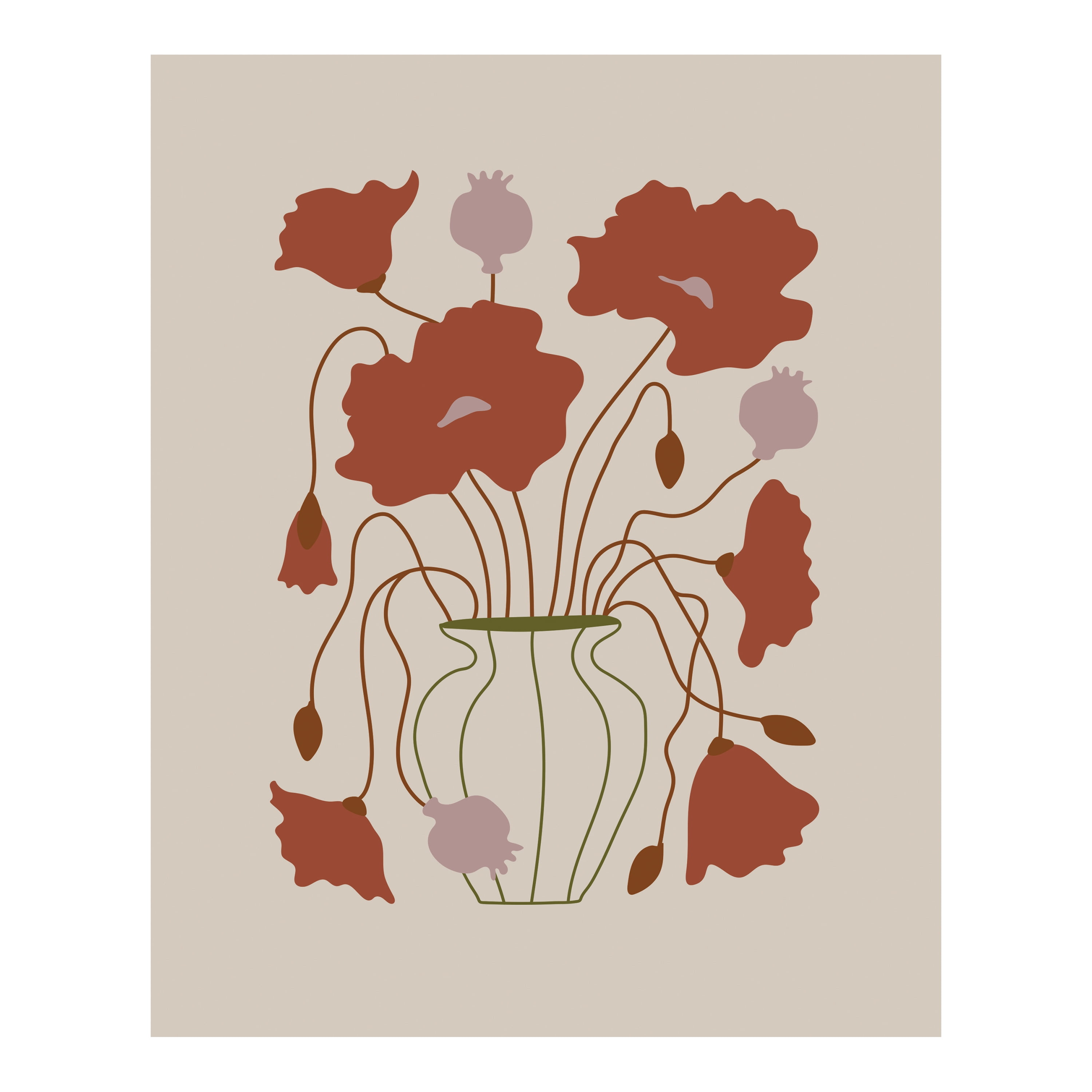 DesignOvation Floral Unframed Art Prints 8” x 10” Set of 3 by The Creative Bunch Studio
